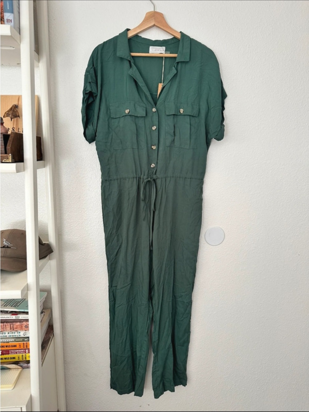 Mustard seed jumpsuit. Size medium. Forrest green